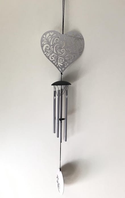 Nature's Melody Windgong Windorgel Victorian Tunes Victoriaanse deuntjes heart hart 45cm