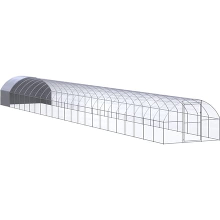 Vidaxl Buitenren Voor Kippen, 3X24X2 M, Gegalvaniseerd Staal