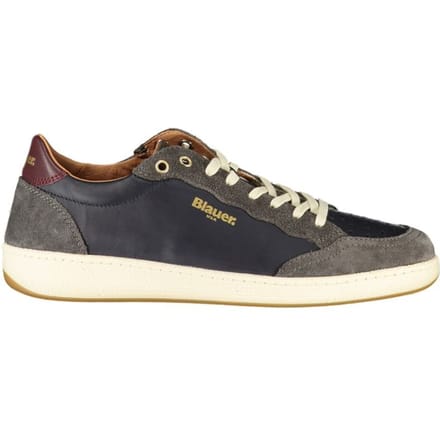 Blauer Blauw Leren Heren Sneakers