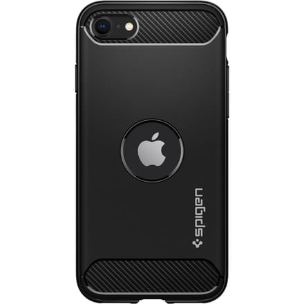 Spigen Rugged Armor Backcover voor Apple iPhone SE (2022 / 2020) - Zwart