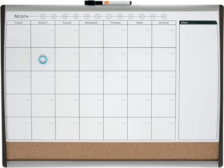 SNJY® Weekplanner Whiteboard - Familie Weekplanner - Weekplanner Magnetisch - Inclusief Marker - 58,5 x 43 cm - Wit
