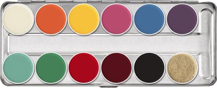 Kryolan Mask Grease FP Palette 12 Kleuren