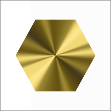 Sticker - "Goud (Hexagoon)" - Etiketten - 50x45mm Hexagoon - Glans - 500 Stuks