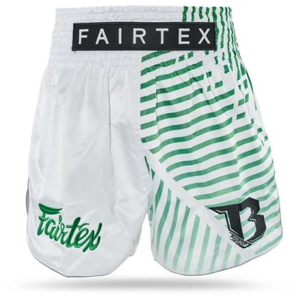 Fairtex x Booster FXB TBT Racer - Muay Thai short - S - Wit / Groen