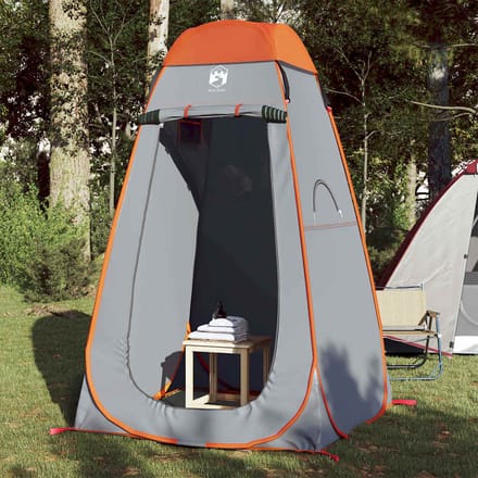 vidaXL - Privacytent - pop-up - waterdich - grijs - en - oranje