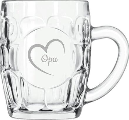 Gegraveerde Bierpul 55cl Opa met hartje