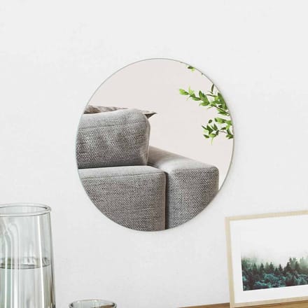 vidaXL - Wandspiegel - Rond - Ø - 30 - cm - gehard - glas