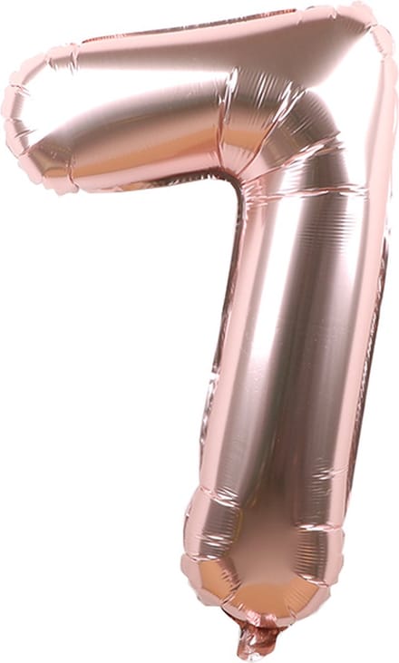 Folieballon / Cijferballon Rose Goud XL - getal 7 - 82cm