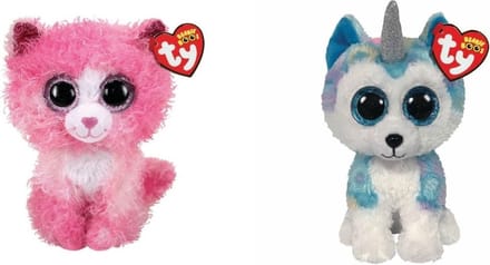 Ty - Knuffel - Beanie Boo's - Reagan Cat & Helena Husky