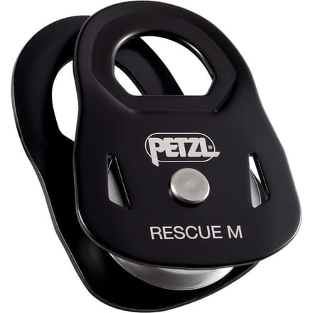 Petzl RESCUE M katrol zwart – Zeer sterke en uiterst efficiënte reddingskatrol