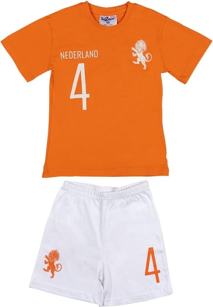 Fun2wear Shortama Elftal Oranje Wit maat 128