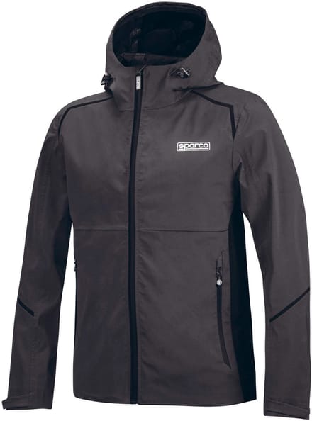 Sparco Shell Jas Waterproof Jas - Zwart — Grijs — XL