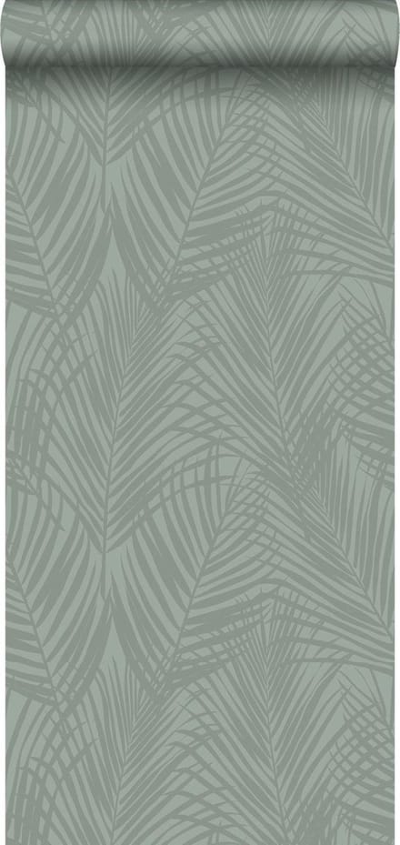 Origin Wallcoverings behang palmbladeren vergrijsd groen - 347709 - 0,53 x 10,05 m