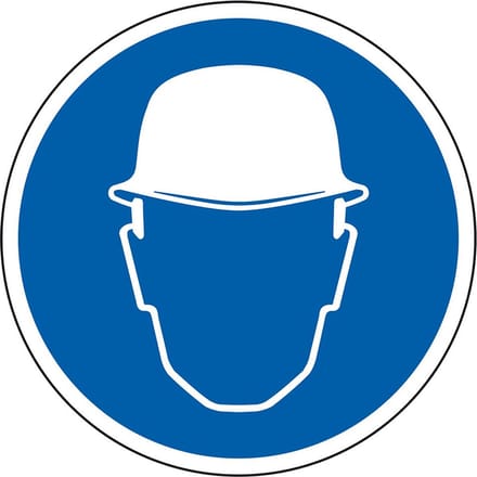 Helm verplicht sticker 100 mm