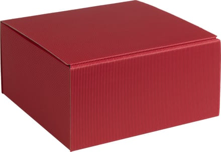 Geschenkdoos ribbelkarton, 25x24x12cm ROOD (35 stuks)