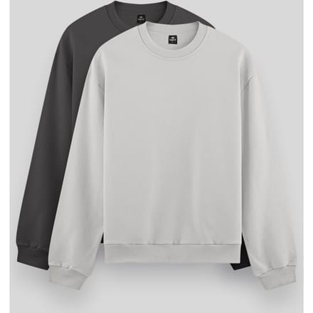 Heren Effen Rundhals Sweatshirt