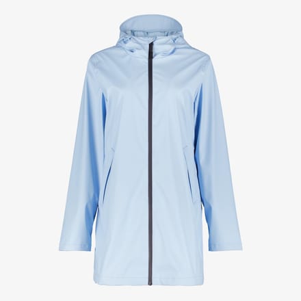 Mountain Peak lange gevoerde dames regenjas blauw - Maat M