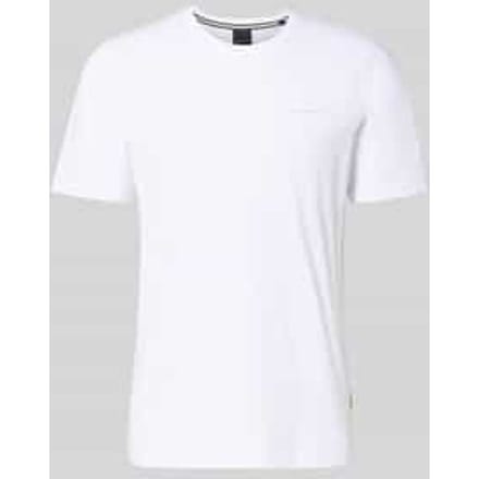 Shirt ronde hals Van Bugatti wit