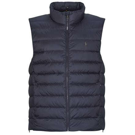 Regular fit donzen bodywarmer met gestikt logo