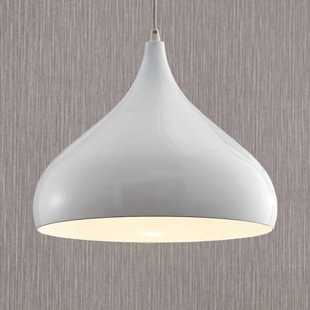 Lindby - hanglamp - 1licht - Aluminium - H: 24 cm - E27 - wit