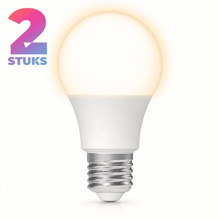 2x Peertje Led-lamp E27 - 9W - Koel Wit Licht (4000K) - 802 lm - 10 jaar - Niet Dimbaar