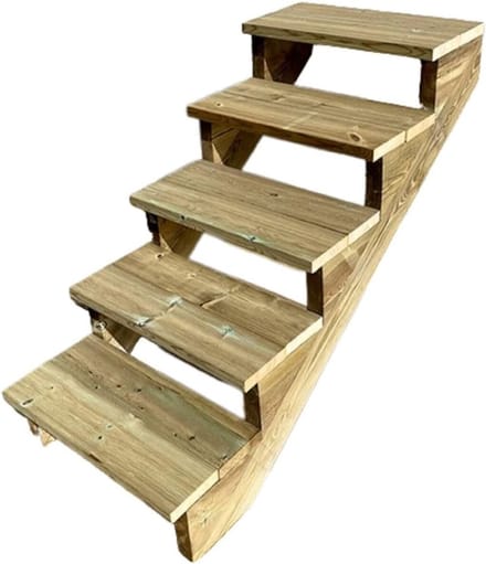 Houten Buitentrap met 5 Treden - Hoogte 88cm - Breedte 80cm