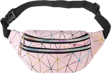 Heuptas - Geometric Roze | Kunstleer/Polyester | 30 x 13 cm | Fashion Favorite
