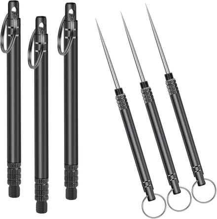 Draagbare Titanium Tandenstokers - Herbruikbare Metalen Tandenstoker Set
