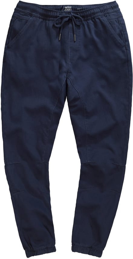 STHUGE - Heren - Broek elastische tailleband Modern Fit 3 zakken - Navy blauw - Maat L
