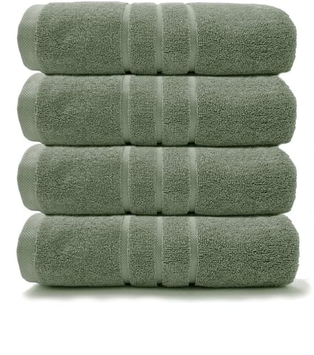 HOOMstyle Handdoeken Set Boutique - 4 stuks - 60x110cm - Mos groen