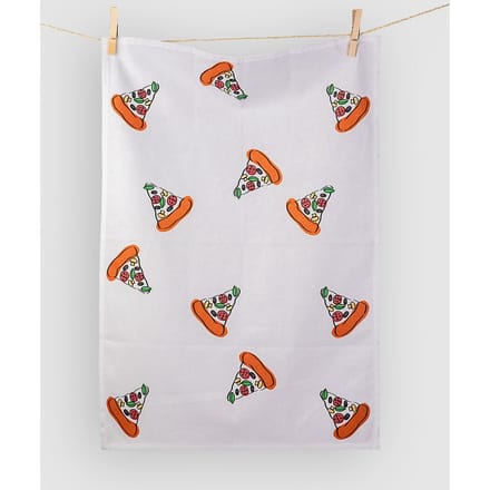 bitten Pizza Tea Keukenhanddoek patroon