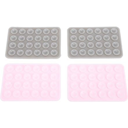 4 pièces Coque de téléphone à ventouse en silicone Facile à utiliser Multifonctionnel Support de téléphone à ventouse Rose Gris white