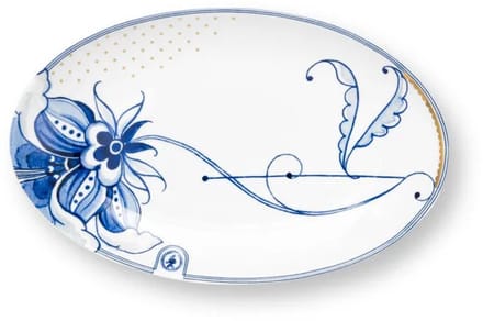 Pip Studio Pip & The Blue Bird White schaal ovaal 25cm