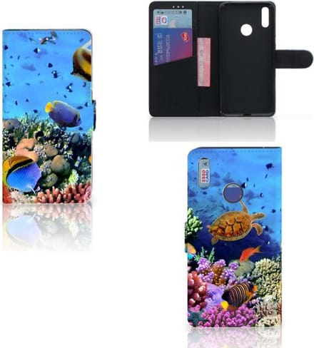 Huawei Y7 (2019) Telefoonhoesje met Pasjes Vissen
