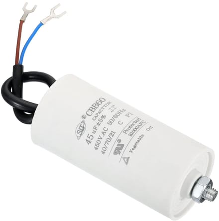 Condensator 45uF voor Motor Starten - Universele CBB60 Startcondensator 450V AC voor Wasmachine, Waterpomp en Ventilator