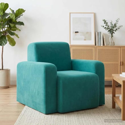 vidaXL - Fauteuil - Turquoise - fluweel