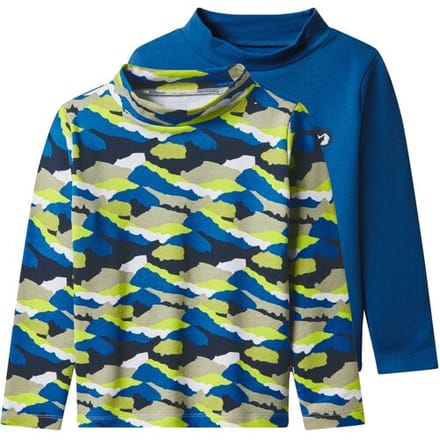 LUPILU Set van 2 kinder thermoshirts (Blauw/print, 86/92)