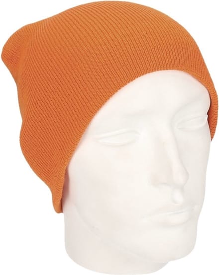 Gekleurde basic muts oranje voor heren