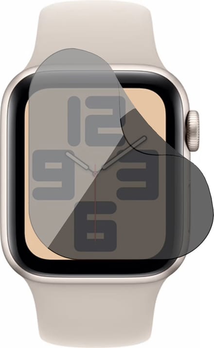 Privacy Screenprotector geschikt voor Apple Watch Series 6/5/4/SE 2024-2021 40mm - 1x FlexGuard Screen Protector