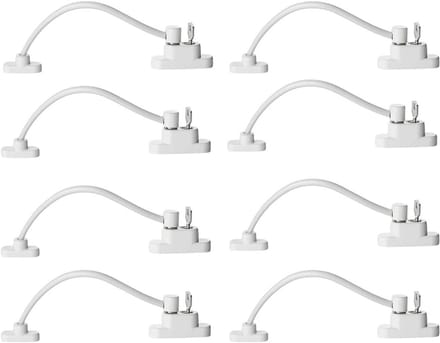 Raam Deur Beveiliger - Veiligheidskabel - Kinderveiligheid - Universele Montage - 8 Stuks - Wit