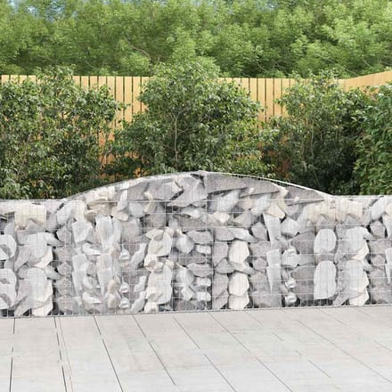 vidaXL - Schanskorven - 8 - st - gewelfd - 400x30x100/120 - cm - ijzer