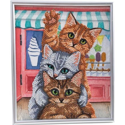 Diamond Painting "Picture Frame Crystal Art" - Kittens
