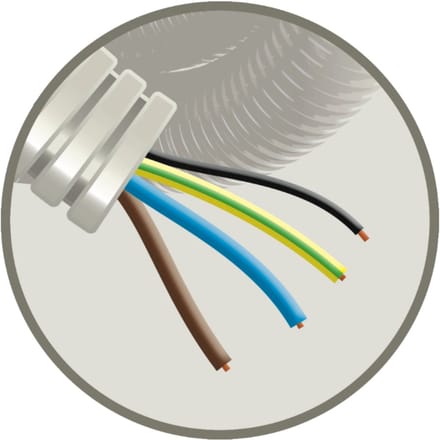 Snelflex flexibele buis VD draad 3x2,5 en 1x1,5mm - 16mm per rol 100 meter (SF3G25/15Z)
