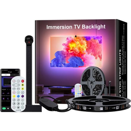 TV Gesynchroniseerde Kleur Ophalende Lichtstrip RGB Phantom LED Omgevingslicht Mobiele APP/Afstandsbediening EU 3.8M