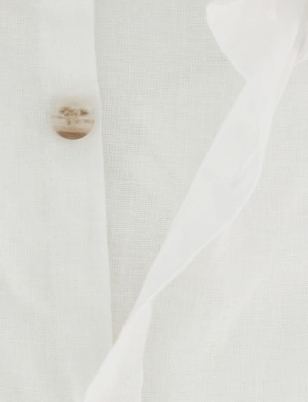 Witte linnen Ledub overhemd Modern Fit