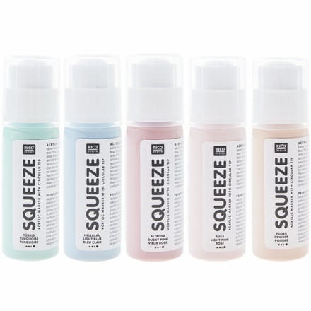 Rico Design Squeeze acrylic marker set - Pastel