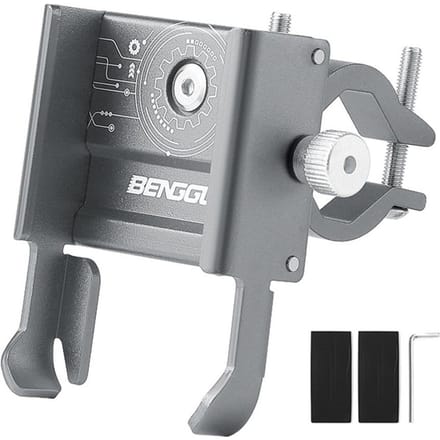 Al-legering fiets-mobiele telefoonhouder Scooter draaibare smartphonehouder 90 Degree gray