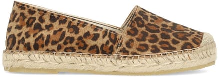 Manfield - Dames - Leopard suède espadrilles - Maat 37