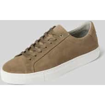 Leren sneakers met labeldetail, model 'Summer'