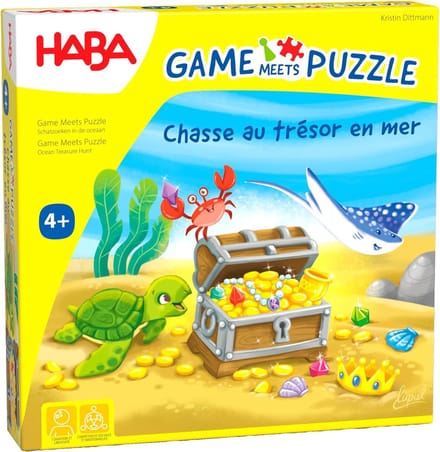 Haba spel & puzzel Schatzoeken in de oceaan - educatief kinderspel karton.